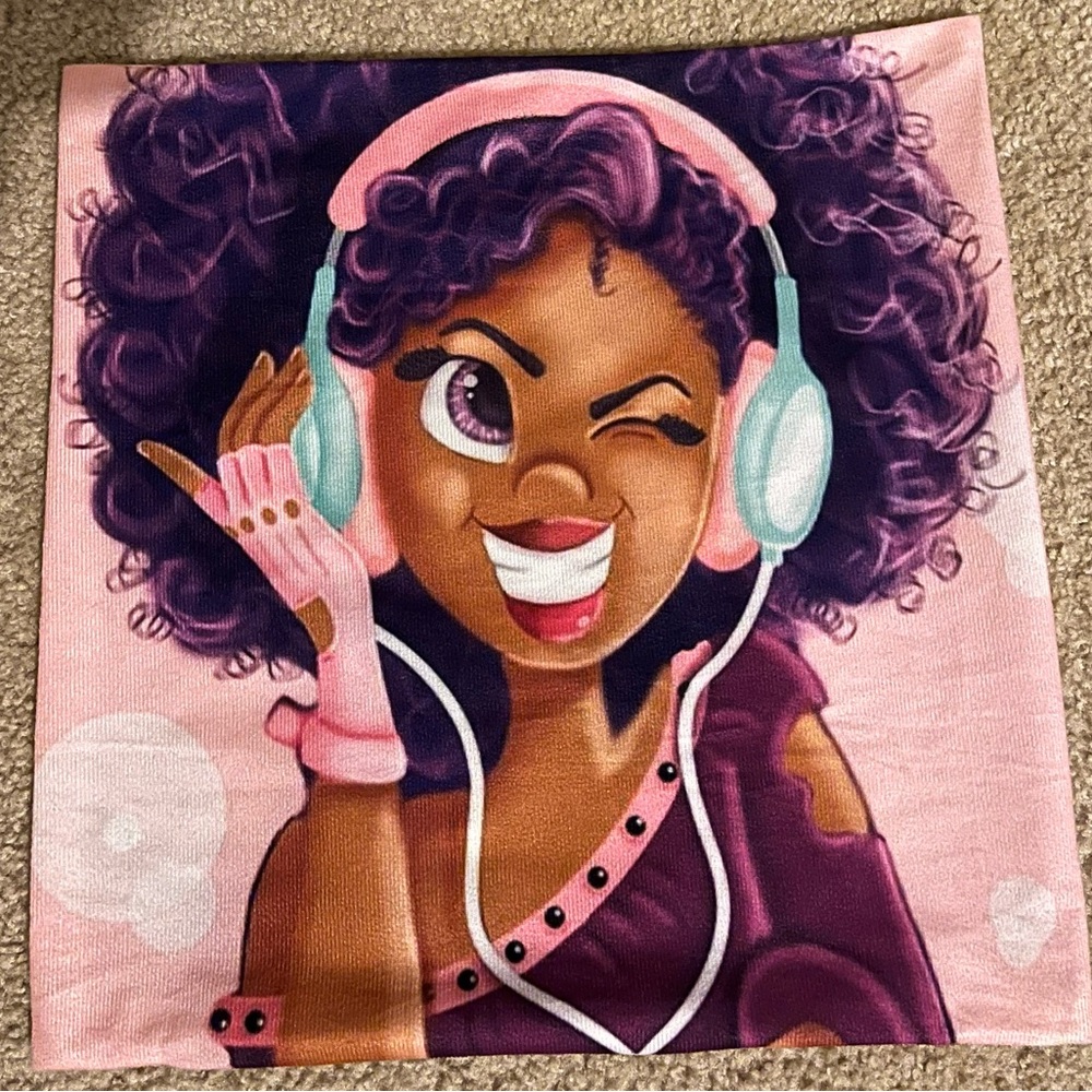 Cute decorative pillow cover for girls room.
